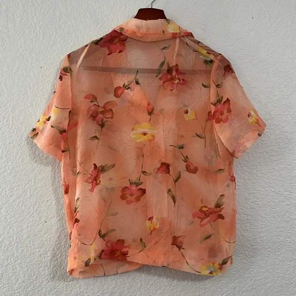 Vintage Y2K Floral Crinkle 2 Piece Dress Set - Picture 14 of 15